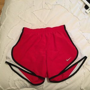 Red Dri-fit Nike running shorts